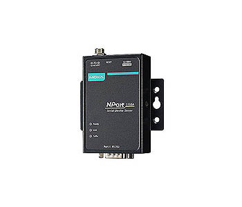 NPort 5110A - 1 port device server, 10/100M Ethernet, RS-232, DB9 male, 15KV ESD, 0.5KV serial surge, 12~48VDC, 0~60  Degree C by MOXA